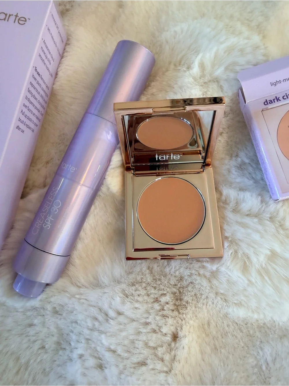tarte Creaseless SPF 30 Concealer Stick & Dark Circle Defense - Peach NIB
